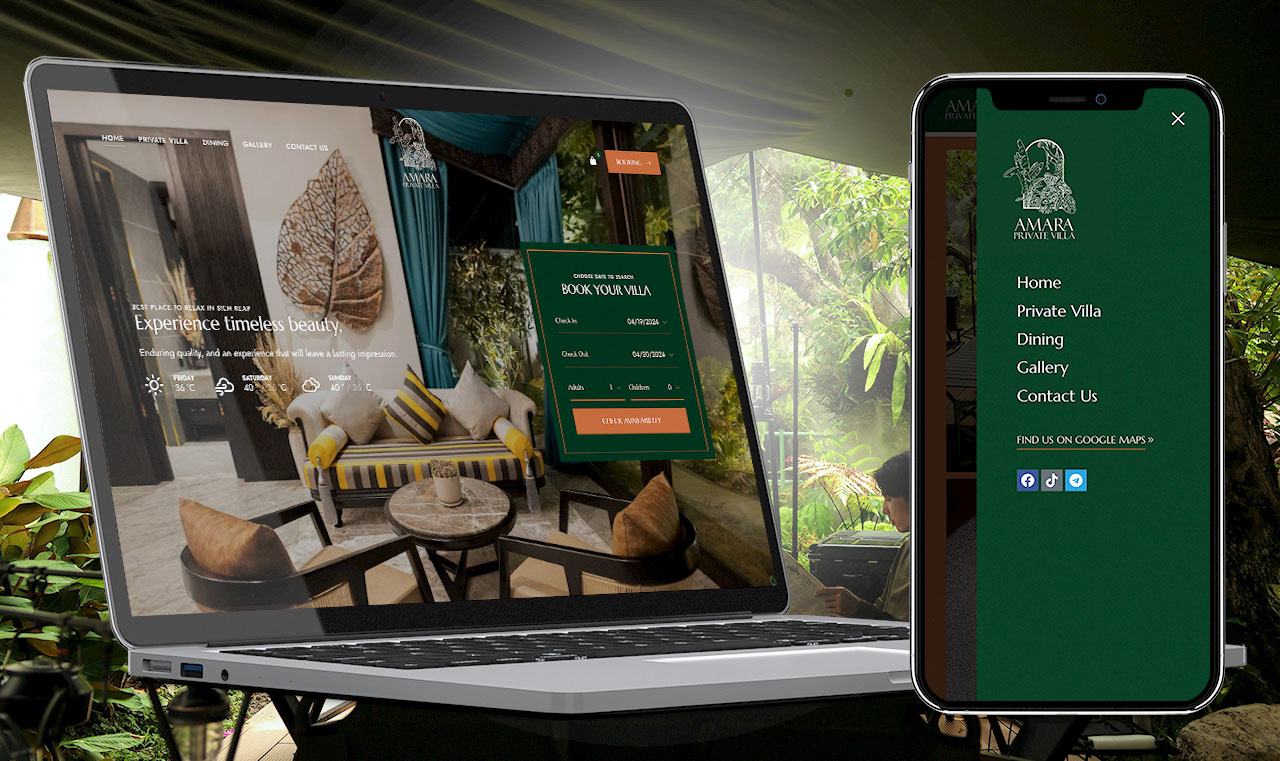 Amara Private Villa - Improving Website Speed and Mobile Compatibility