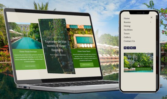Launched the redesigned website of The Khmer House Boutique and Resort in Siem Reap